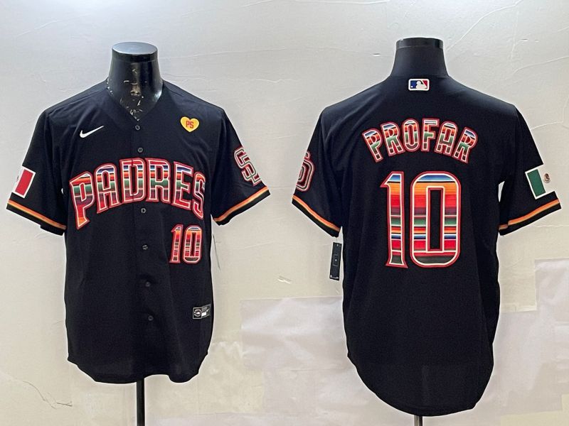 Men San Diego Padres #10 Profar Black Fashion Game 2025 Nike MLB Jersey style 2